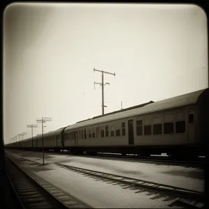 High-Speed Urban Transit: Bullet Train at Railway Station