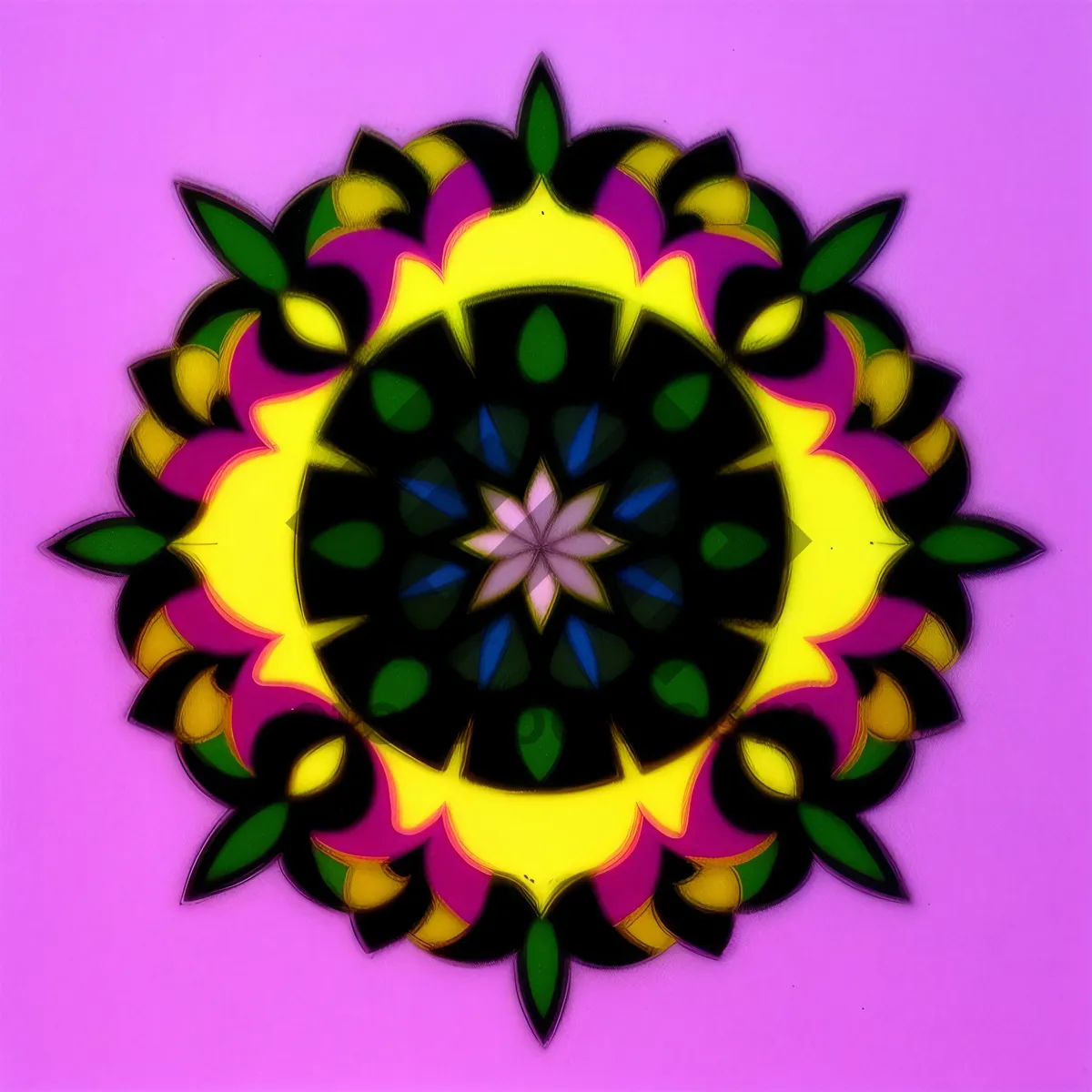 Picture of Sunflower Healing Art Graphic: Symbolic Lotus Decoration