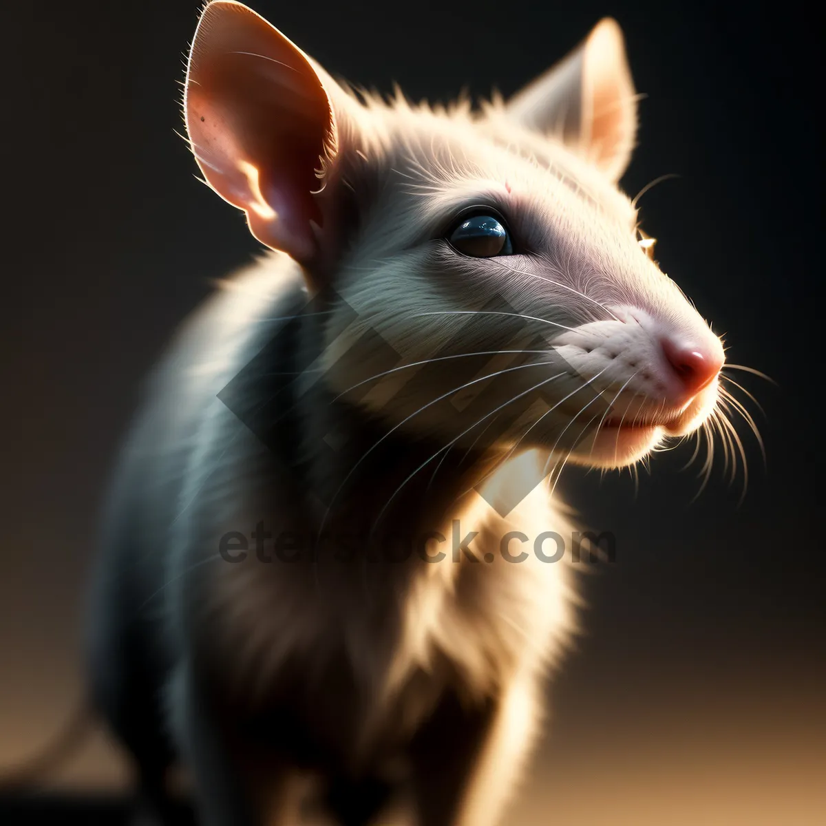 Picture of Curious Fluffy Feline with Whiskers and Cute Eyes