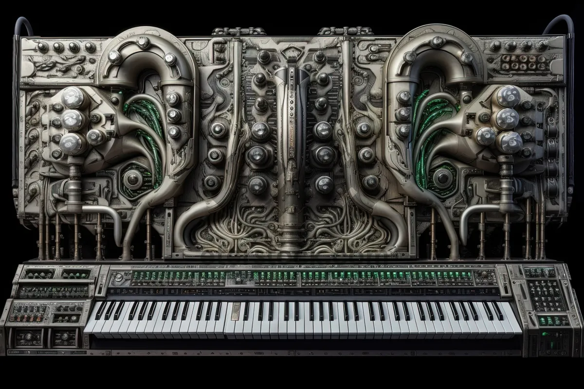 Picture of Ancient religious sculpture depicting keyboard instrument and piano.