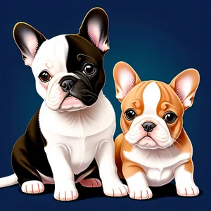 Cute Bulldog and Rabbit, Adorable Canine Companions