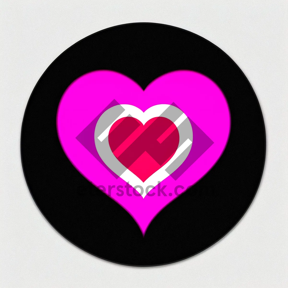 Picture of Glossy Heart Icon for Valentine's Web Design