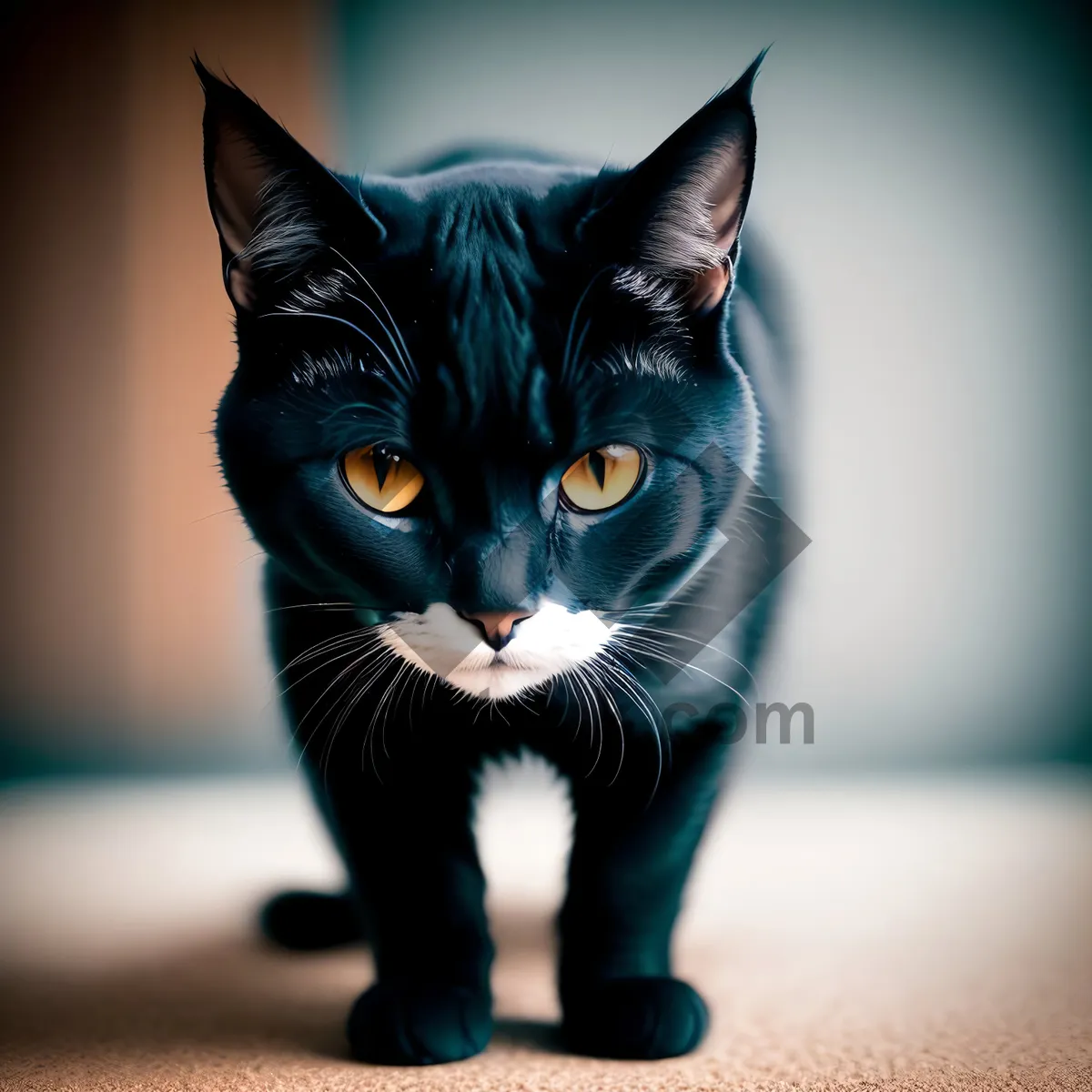 Picture of Adorable gray tabby kitten with curious eyes