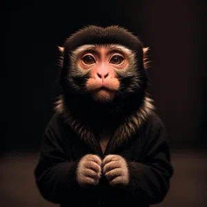 Mystic Baby Primate Portrait in Wild and Black