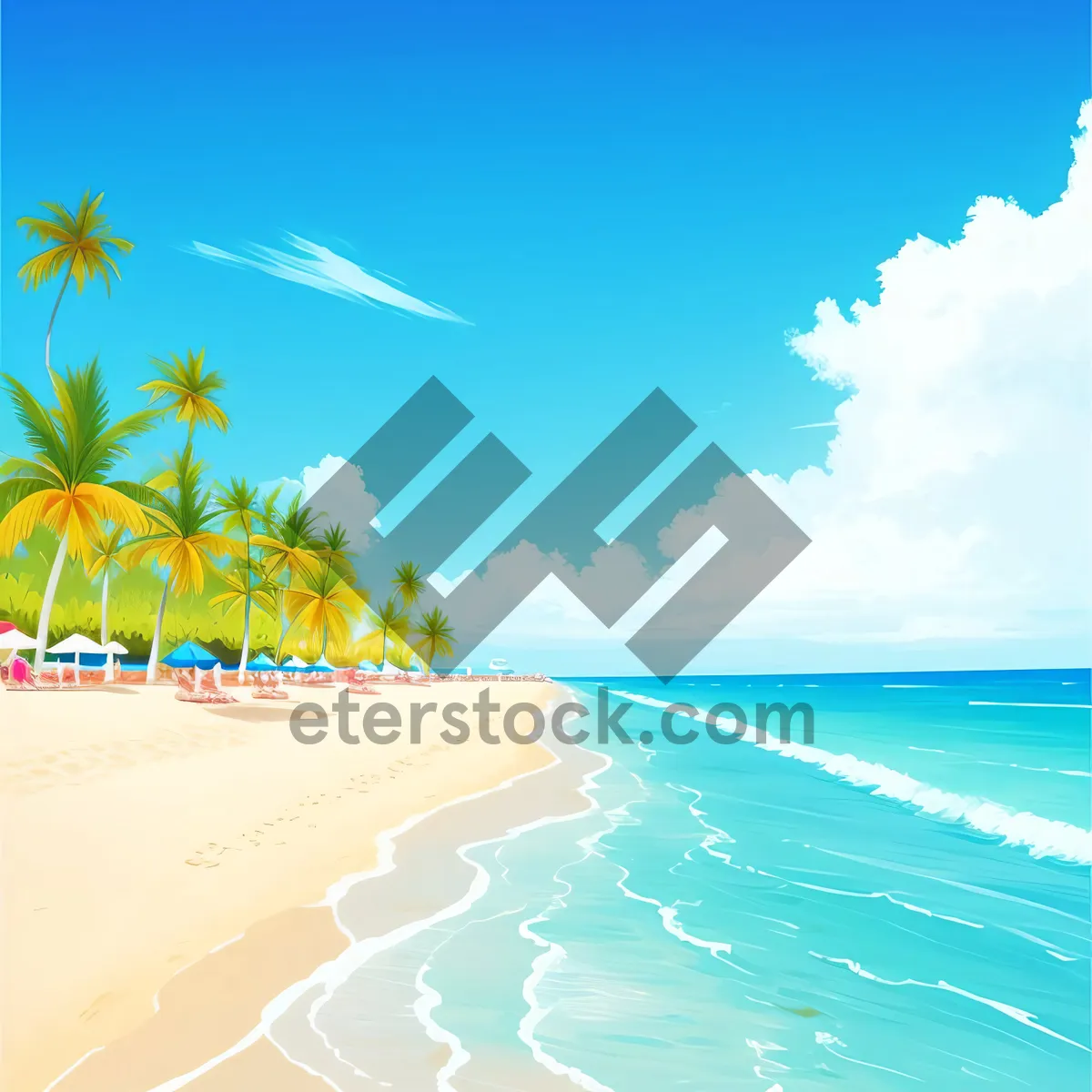 Picture of Serenity by the Sea: A Tropical Beach Paradise