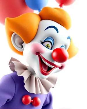 Cartoon character in colorful drawing style