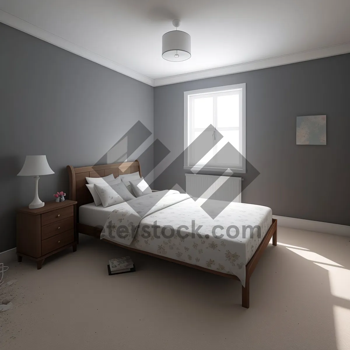 Picture of Modern Bedroom with Stylish Furniture and Cozy Interior