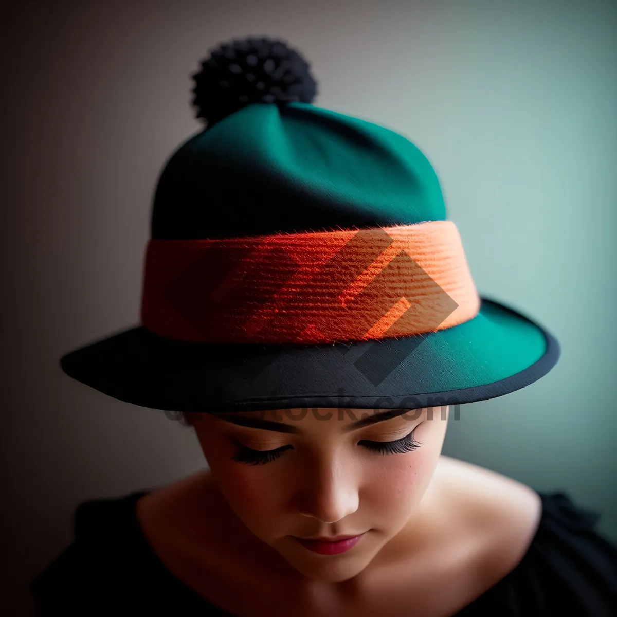 Picture of Smiling Sorcerer Lady with Attractive Ribbon Hat