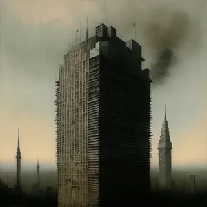 Urban Skyline - Modern Cityscape with Towering Skyscrapers