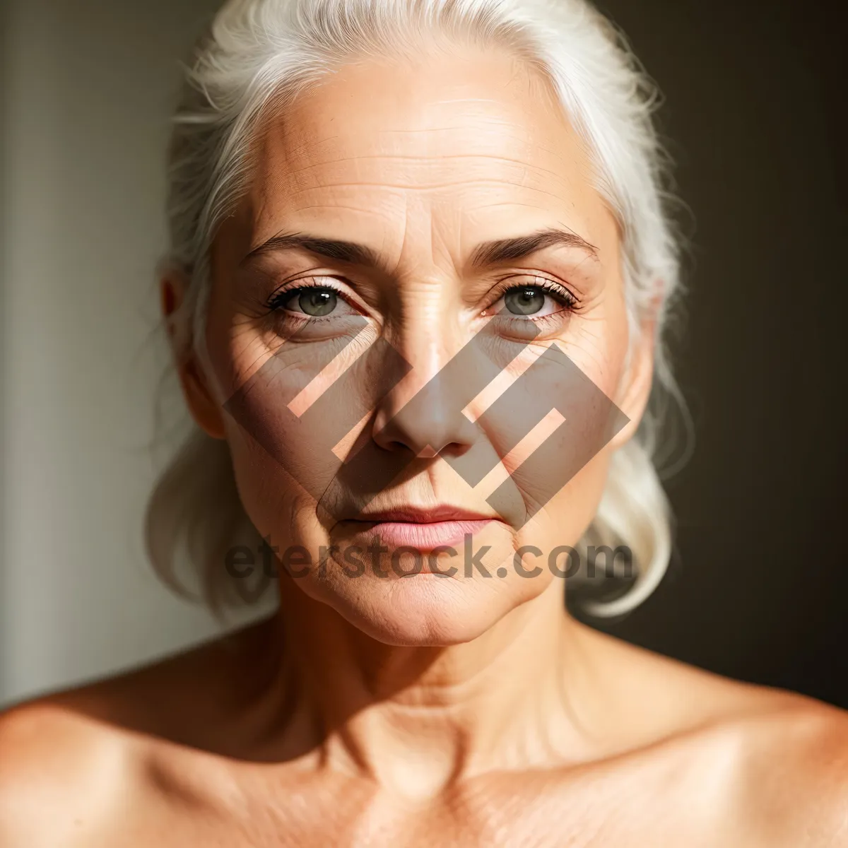 Picture of Beautiful Smiling Model with Healthy Skin in a Studio Portrait