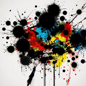 Dynamic Grunge Splash Design: Stunning Ink Silhouette