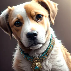 Adorable Golden Retriever Puppy with Leash