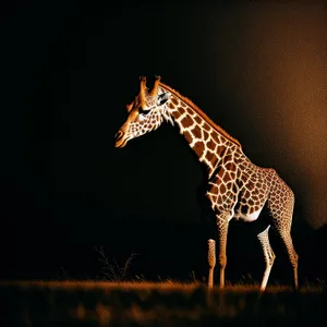 Giraffe Safari: Majestic wildlife in national park reserve.