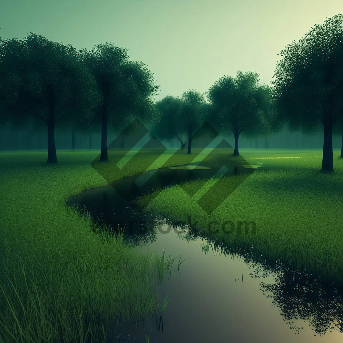 Picture of Golf Course on a Sunny Summer Day