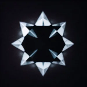 Shining Gem Star Symbol Icon - 3D Design Decoration