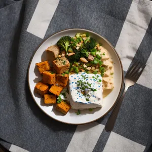 Gourmet Chickpea Salad Plate with Fresh Vegetables