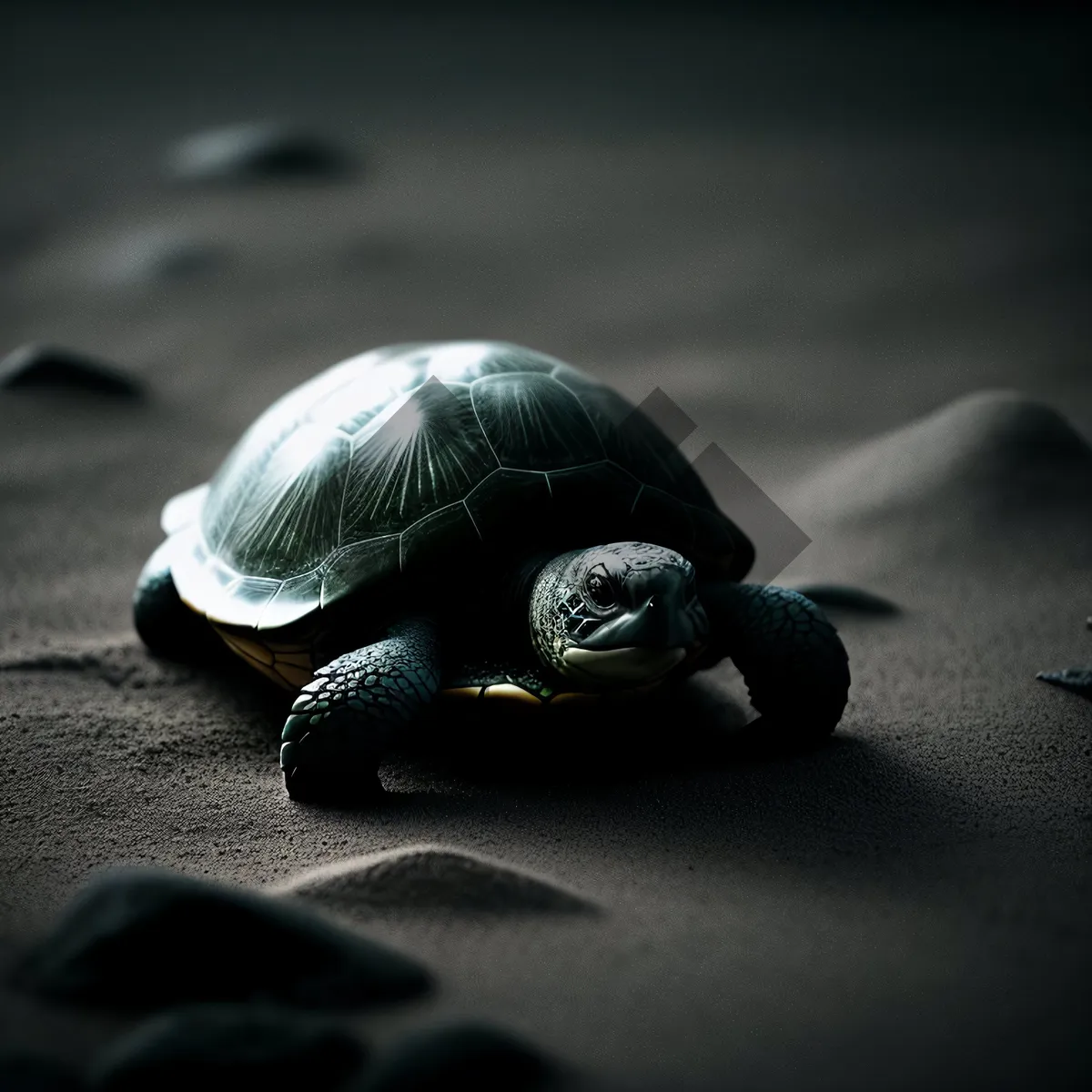 Picture of Serene Sea Turtle in its Shell