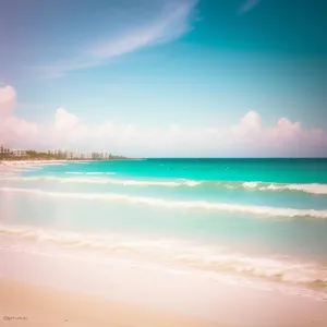 Beach Waves on a Tropical Paradise