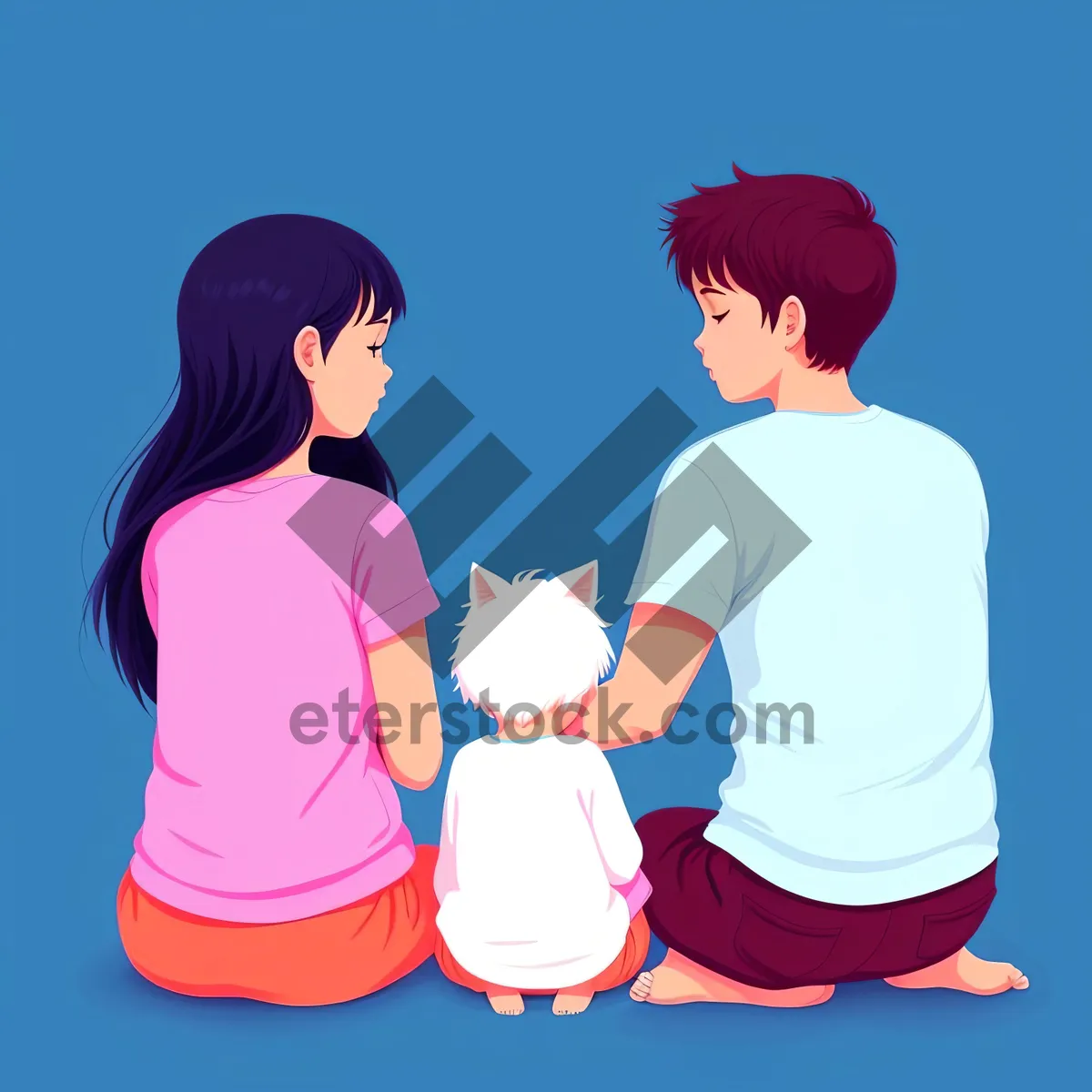 Picture of Cheerful Cartoon Boy Art Cutout for Children