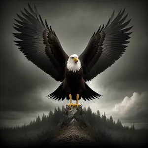 Freedom in Flight: Majestic Bald Eagle's Soaring Wings