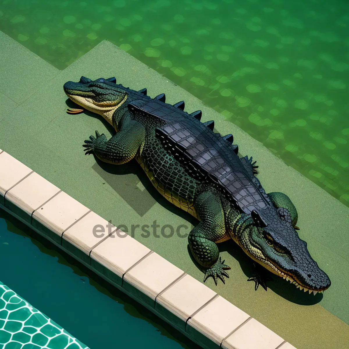 Picture of Wild Lizard Gazing Into Water