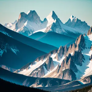 Frozen Majesty: Glacial Mountain Reflections