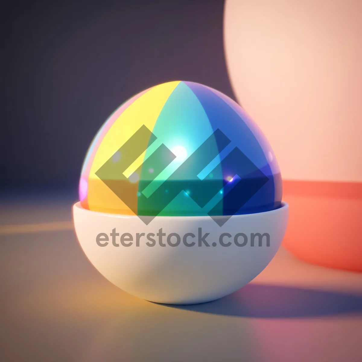 Picture of Reflective Glass Sphere Icon - Shiny Design Element