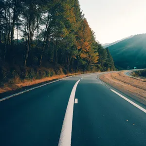 Scenic Cloudy Highway Drive through Mountains