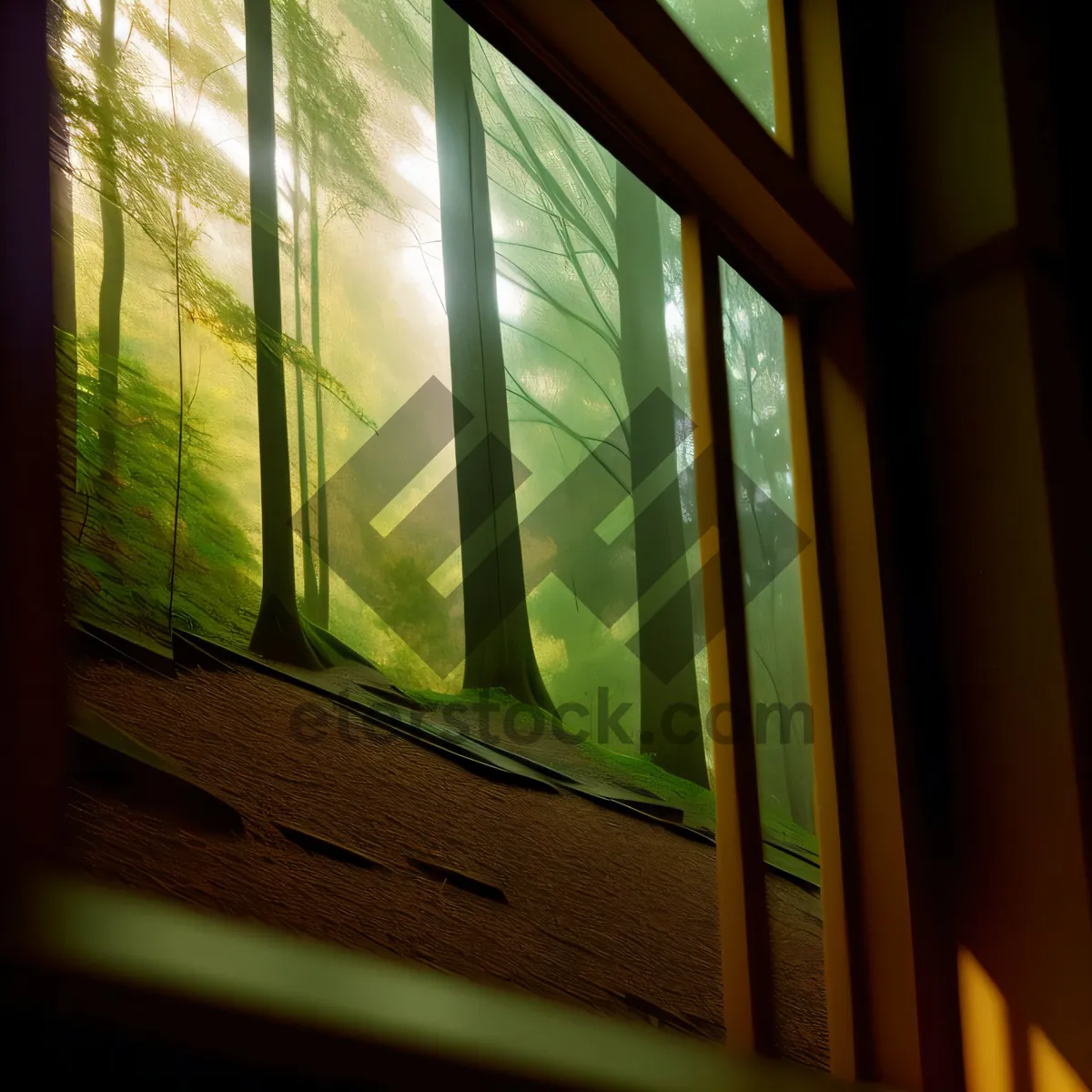 Picture of Interior window sill with sliding door screen.