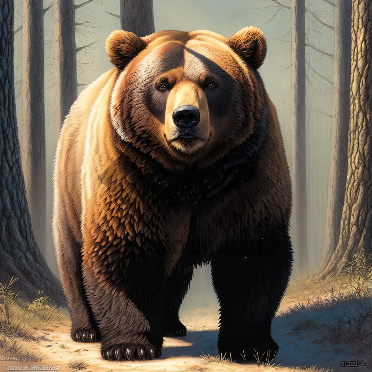 Picture of Brown Bear in Menagerie: Majestic Wild Mammal