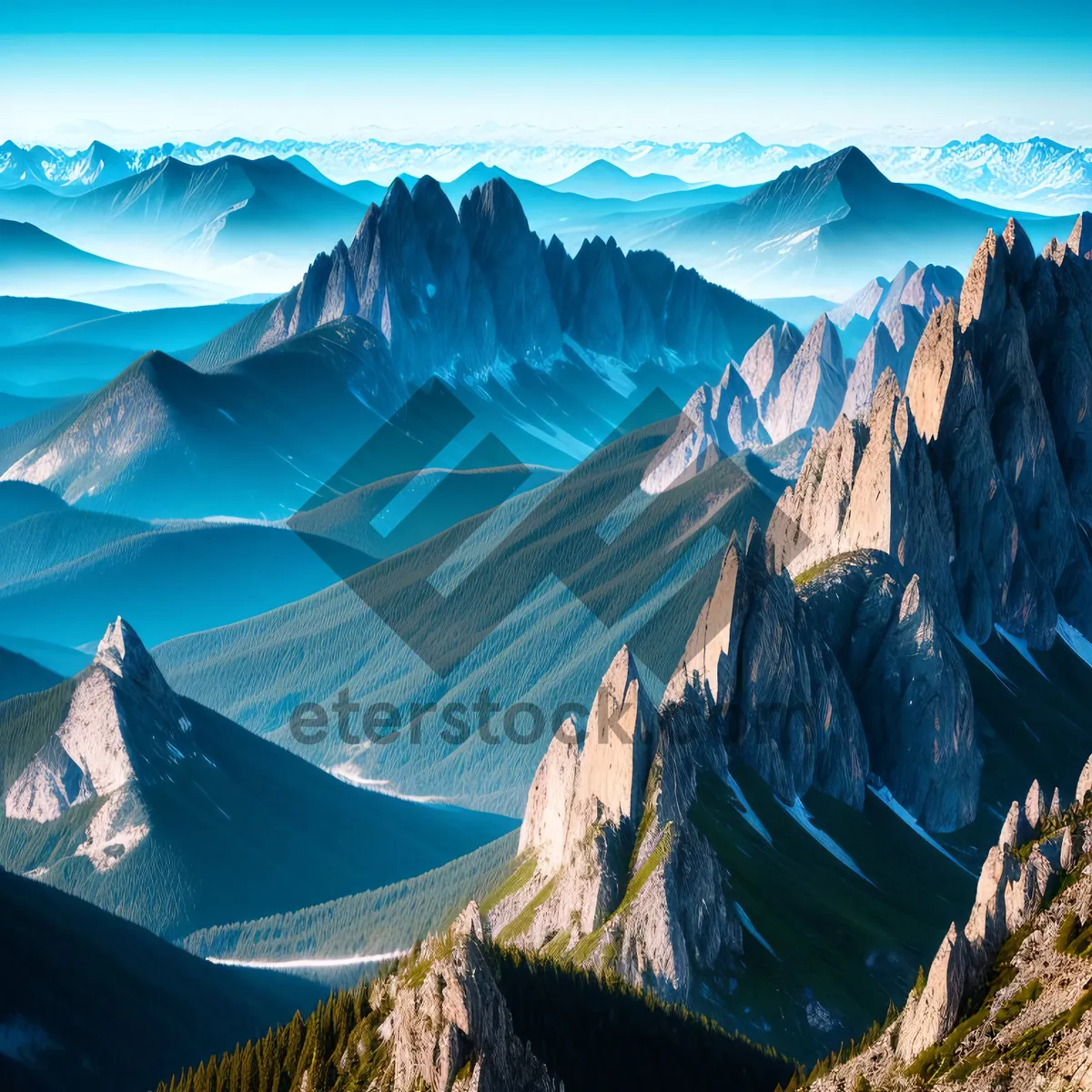 Picture of Majestic Glacier Lake surrounded by Stunning Mountain Ranges