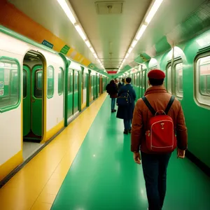 Modern Urban Subway Train Station Interior