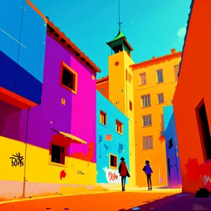 Enchanting Old Church Tower in Historic City Skyline