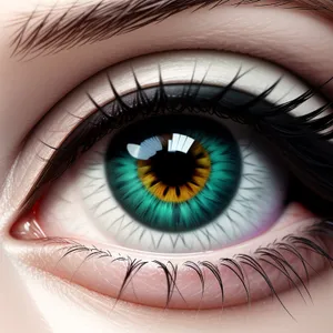 Crisp Eyeball Illuminated with Reflective Iris Design