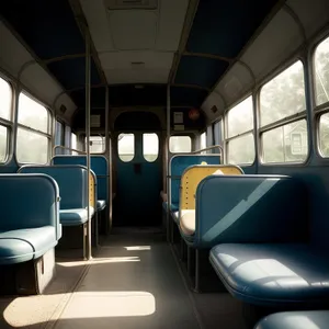 Urban Travel: Modern Passenger Car Interior with Empty Seat