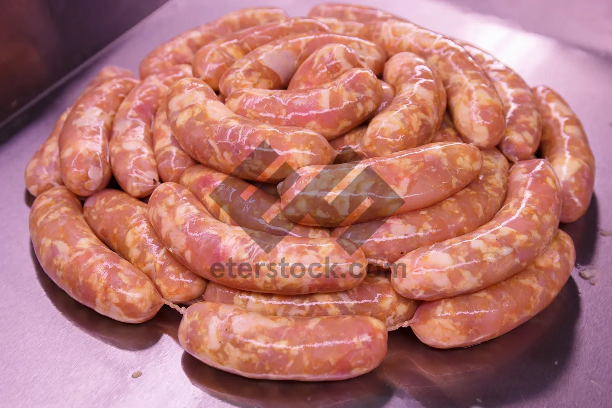 Picture of Baked pretzel snack on brown plate