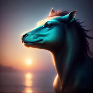 Elegant Black Stallion: Majestic Equine Portrait
