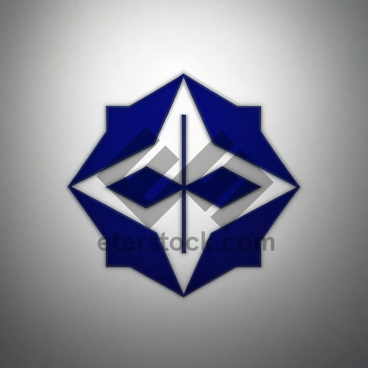 Picture of 3D Glass Gem Icon - Solid Star Design