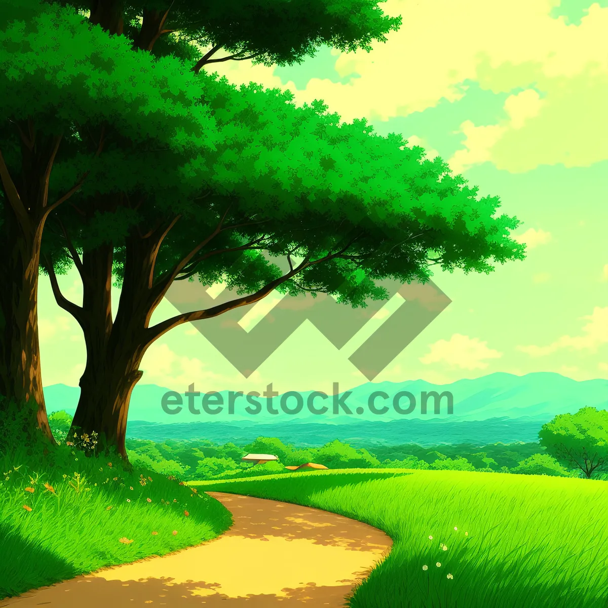 Picture of Serene Golf Course with Lush Green Landscape