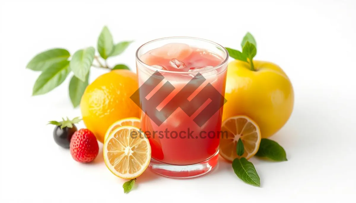 Picture of Refreshing citrus fruit cocktail in a glass