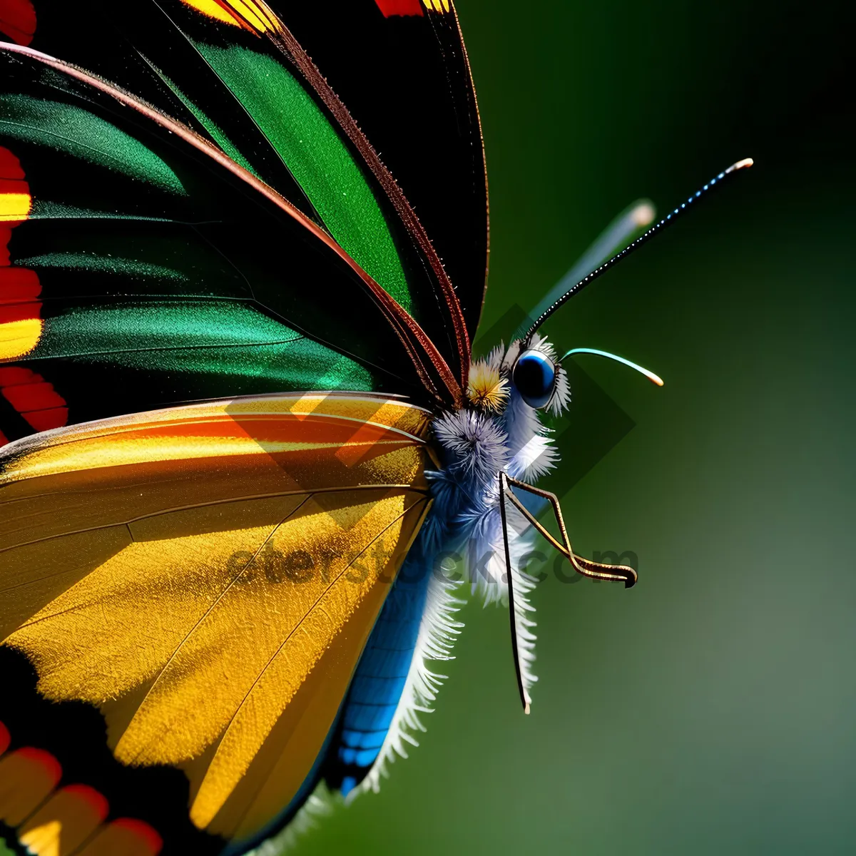 Picture of Colorful Winged Delight in Summer Garden