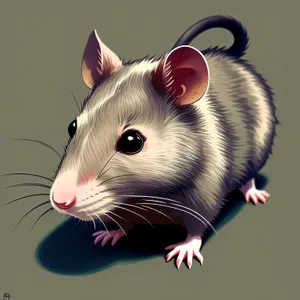 Cute Furry Rat with Whiskers