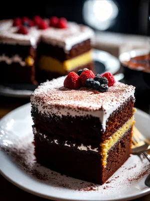 Delicious Berry Tart with Chocolate Drizzle