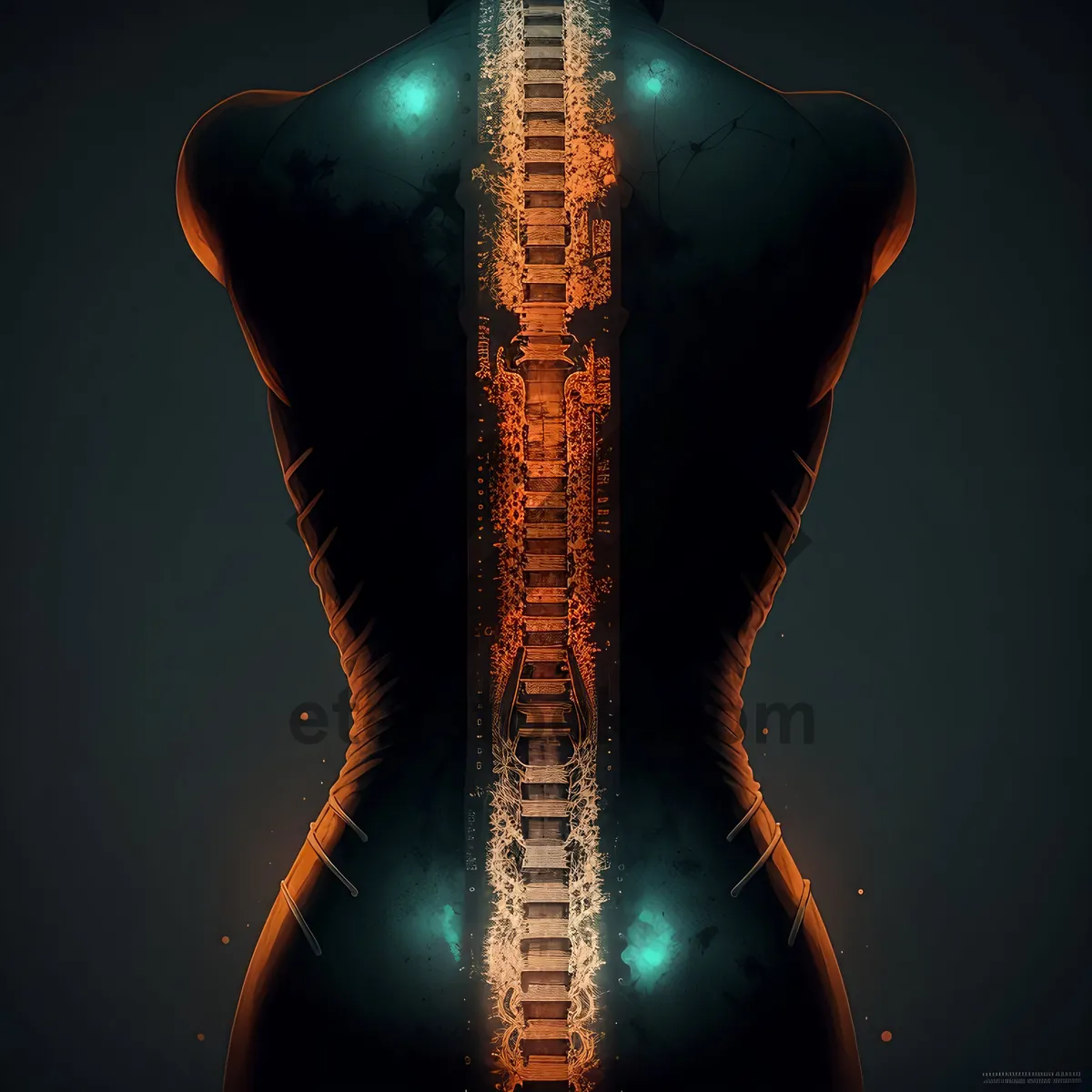 Picture of 3D Human Spine Anatomy in X-ray