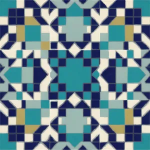 Geometric Colorful Mosaic Pattern Design