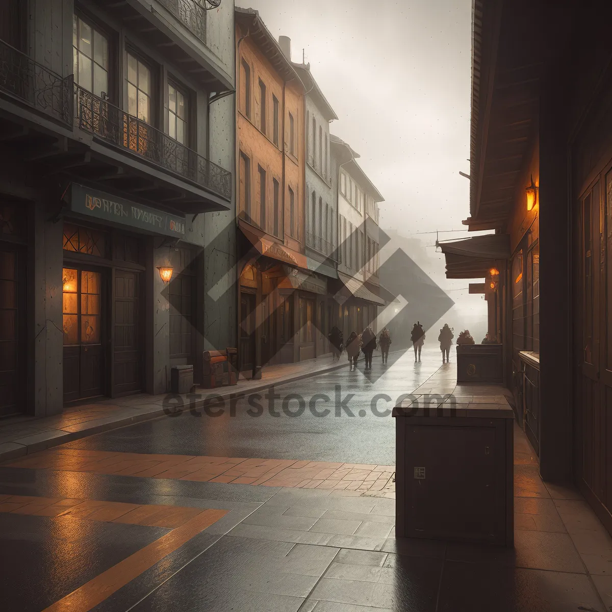 Picture of Charming Old Town Street - Urban Architecture