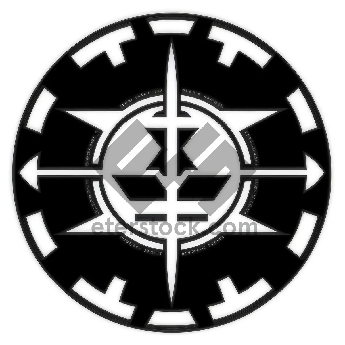 Picture of Black Poison Hazard Symbol Icon Set