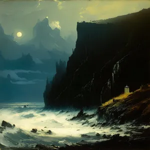Serenity of Coastal Mountains and Ocean