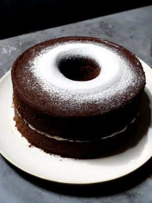 Scrumptious chocolate pastry on a plate