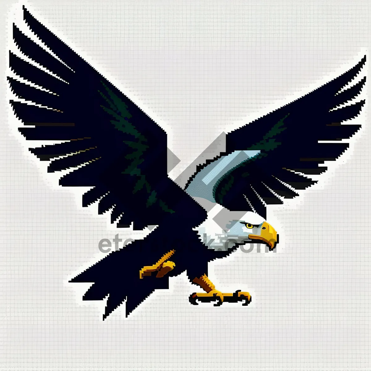 Picture of Free Soaring Bald Eagle in Flight